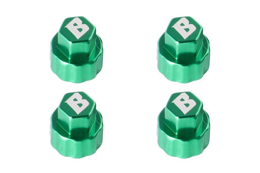 RC Crawlers Truck Upgrade Parts for FMS FCX24 FCX18 1/24 and 1/18 Scale : M3 1.0" Aluminum D-Hole Beadlock Wheels Hub Cover (4pcs) Green - color: Green