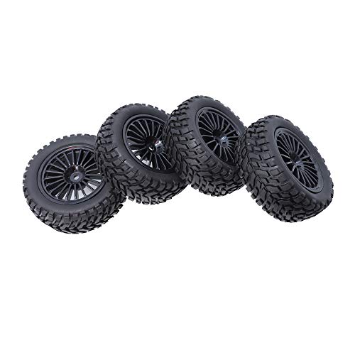 REhobby 4Pcs 1/10 Rally Tires 12mm Wheel hub OD 75mm Tyre for 1:10 RC Kyosho HSP HPI Rally Off-Road Car