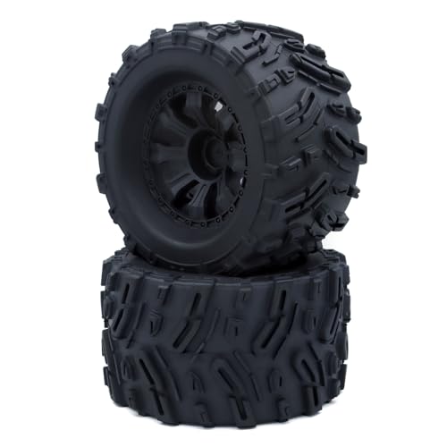 Surpass Hobby Height 4.92" (125mm) RC Truck Wheels and Tires Set for 1/10 Monster Truck Wheels Tires for HPI/HSP/Savage XS TM Flux/ARRMA 1/10 Gorgon/KDM.Racing Successor/HNR H9801 Mars 2Pack - color: Bazi, size: 2 Pack