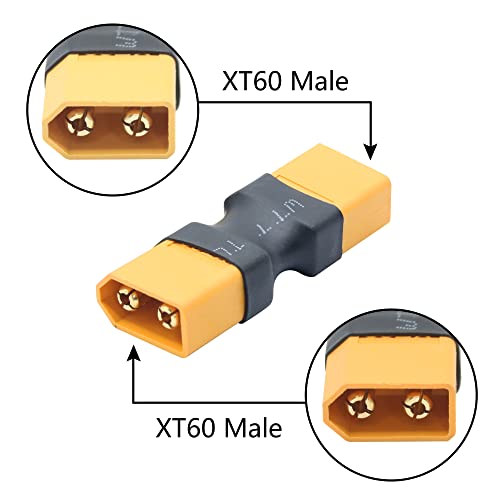 2Pair XT60 Connector Adapter, Expansion Plug, No Wire Adapter,Plug and Play | XT60 Male to Male & XT60 Female to Female No Wire Gold Plated Plug, for RC Lipo Battery Drone Toy Car etc - 4Pcs - style: 2Pair - XT60 Male & Female Plug