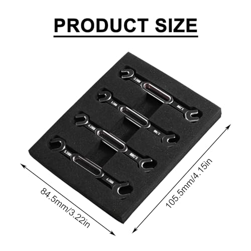 kingsea RC Car Wrench Aluminum Alloy Turnbuckle Nut Ball Joint Remover 3.0/3.2/3.5/3.7/4.0/5.0/5.5/6.0mm Universal Repair Tool Compatible with RC Car Boat RC Drone, Black - color: Black