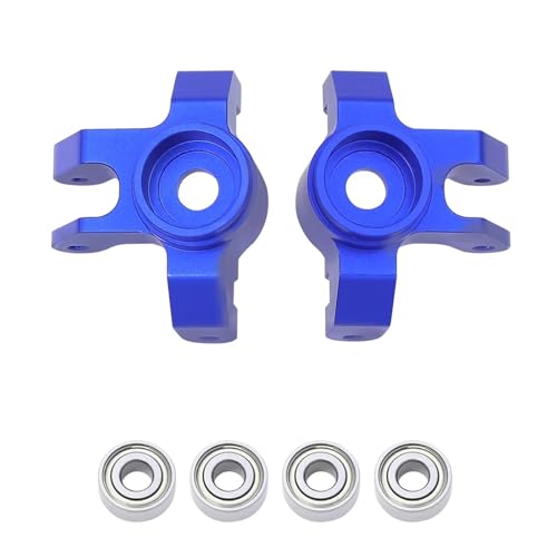 Compatible with LOSI for Mini for LMT for Brushed for Monster Truck Aluminum C Hub Front Steering Cup with Enlarged Bearing 1/18 RC Car RC Car Accessories(Blue,Steering Cup) - color: Blue, size: Steering Cup