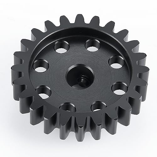 Mod 1.5 8mm Motor Gears 24T Steel Pinion Gear for 1:5 X Maxx 6S/8S | XRT 1/6 8S Monster 4WD 1/10 E-REVO Truck Upgrades - size: 24T