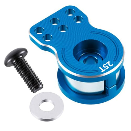 MORLORDY Adjustable 25T RC Servo Saver Aluminum Unloading Servo Arm for 1/12 Tamiya Lunch Box CW-01 Chassis Midnight Pumpkin RC Truck Upgrade Parts (Blue) - color: Blue