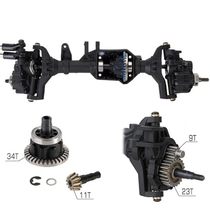 RC Complete Axle for TRX-4 1/10 RC Crawler Car Upgrade Parts rc Front Rear Axle Set Portal Assembly(Rear Axle) - size: Rear Axle