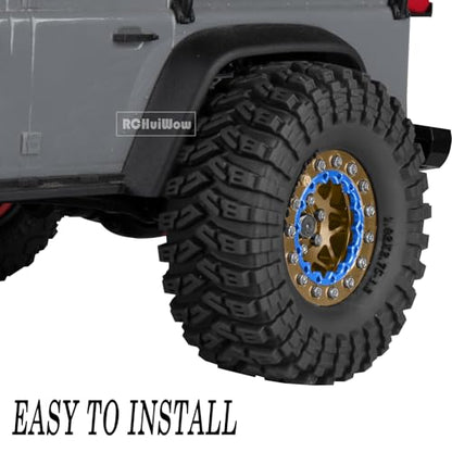1.3" RC Crawler Tire Skins,Multi-Terrain Soft Sticky Rubber Tires(70 * 26mm) for TRX4 SCX24 FCX24 Ascent-18 1/18 1/24 Off-Road RC Car Upgrade Parts,4PCS (Style A) - style: StyleA(4PCS)