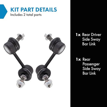 TRQ Rear Driver and Passenger Side Sway Bar Link Set 2 Piece Compatible with 2001-2006 Lexus LS430 - style: PSA34653