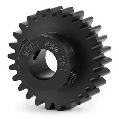 LSG 8mm M1 16T 17T 18T 19T 21T 24T 26T 27T 29T Steel Pinion Gear | for 1/5 X-MAXX RC Model Car Buggy Truck Hardened Steel 8mm Shaft Motor M1 Pitch Gears Upgrade Parts - size: 26T