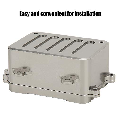 Tbest RC Receiver Box, Strong Sealed Metal Design ESC Upgrade Precision Fit 1/10 Scale RC Crawler Accessories for Off-Road Rock Crawling Model Building Enthusiasts