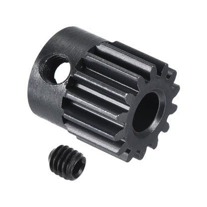 MECCANIXITY RC 32P Hardened Pinion Gear 5mm Shaft 14T Motor Gears Carbon Steel for RC Car Boat Drone - style: 14T