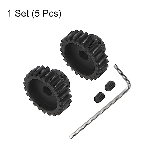 HARFINGTON Mod 1 M1 Pinion Motor Gear Set 2pcs 23T 24T Fit 5mm RC Motor Shaft M1 Pitch Gears for RC Car, with Hex Key - style: 23T 24T