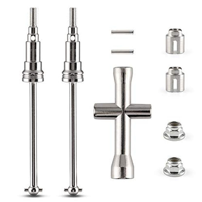 HAIBOXING 1/18 RC Cars Spare Parts Metal Front Universal Shafts & Metal Diff. Cups & Pins & Lock Nut M3 M1884 Apply to 2021 New Version 18859A & 18859 & 18858 & 18868 (M1883 &M1903)