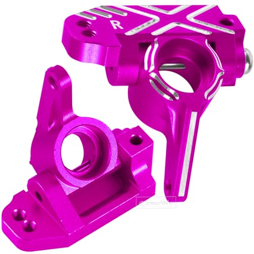 RC Caster Block Set Upgrades Part for 1/10 2WD Slash/Rustler/Stampede 2WD/Bandit 2WD VXL,Aluminium Left Right Caster Blocks,Front Steering Block,Rear Stub Axle Carriers,Pink