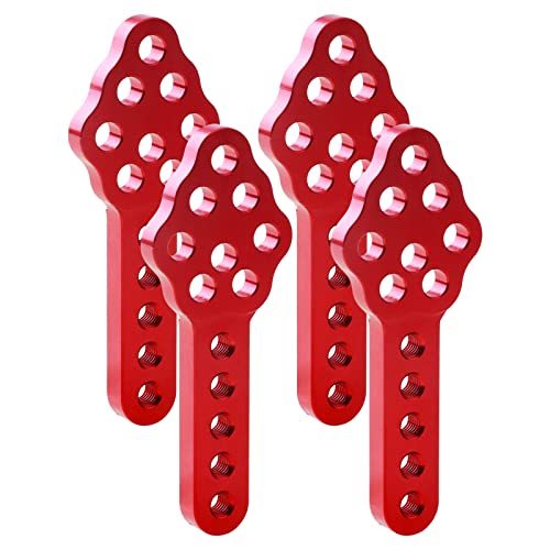 Aluminum Shock Mount Lift Kit Set for 1/10 Axial SCX10 SCX10 II 90046 D90 D110 RC Crawler Car Upgrades Replacement (Red) - color: Red