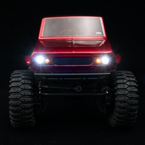 LSG RC LED Light Headlight Taillights for 1/18 RC Crawler Redcat Ascent | Front Rear White Red Lights Set RC Car Upgrades Parts
