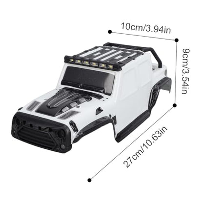 RC Car Body Shell Replacement for SCY16103 16103PRO 1/16 4WD Truck with Quick Release Pins (White) - color: White