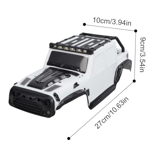 RC Car Body Shell Replacement for SCY16103 16103PRO 1/16 4WD Truck with Quick Release Pins (White) - color: White