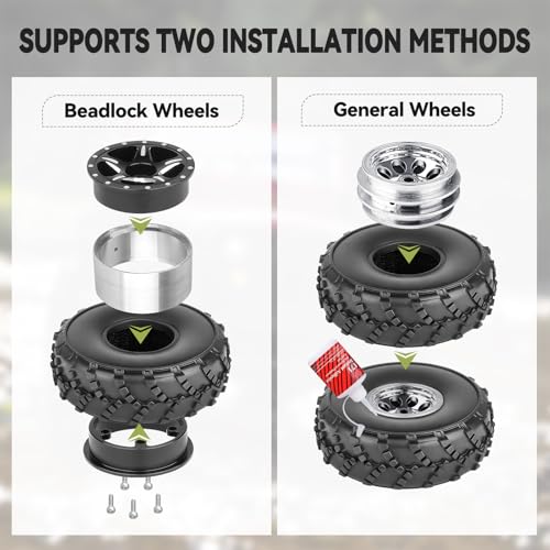 1.0 Tires Sticky - All Terrain Super S5 Soft with Foam Inserts 1/24 1/18 RC Crawler Mud Tires for Traxxas TRX4M Axial SCX24 Bronco Gladiator C10 JLU Deadbolt B17 FCX18 FCX24, 4PCS