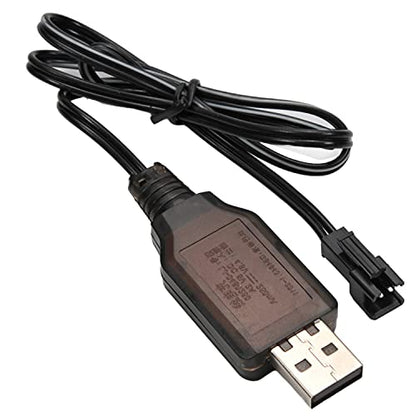 Heyiarbeit SM-2P Positive USB Charging Cable for RC Car 4.8 V 250mA Ni-MH Ni-CD Battery 1pcs - size: SM-2P 1Pcs