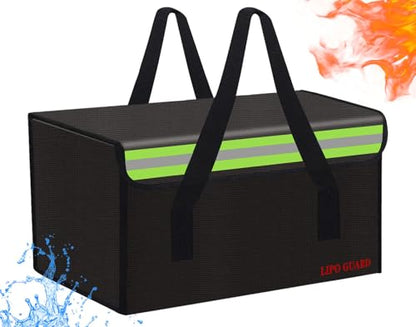 Lipo Battery Safe Bag Large Capatity Fireproof Bag for Ebike Lipo Battery Other Batteries Storage Charging Transport Home Office Travel Safe Storage Pouch - size: 400*250*250mm