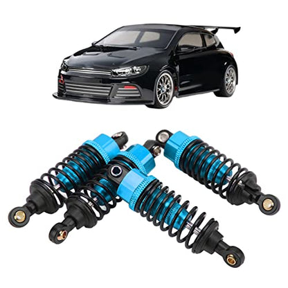 RC Shock Absorber, Aluminium Alloy RC Shock Damper Replacement Threaded Design Practical Accessory Stable and Smooth Damping for TT‑01 TT‑02 TA05 TL‑01 TA03 MF‑01X (Blue) - color: Blue