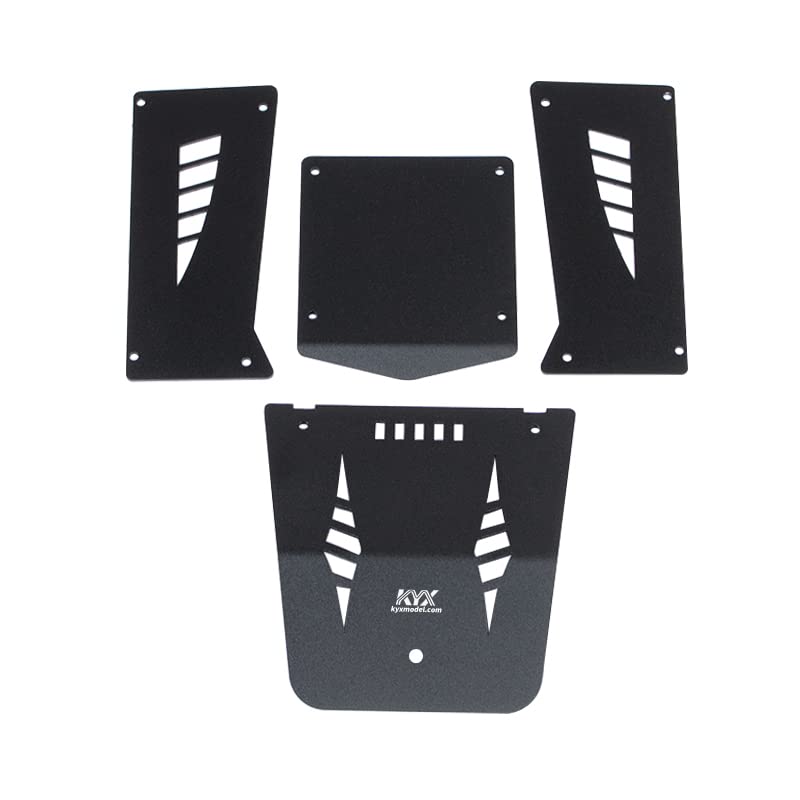 KYX Racing Aluminum Car Body Panel Kit Car Shell Guard Plate Kit Upgrades Accessories for 1/18 RC Crawler Car Axial Capra UTB18
