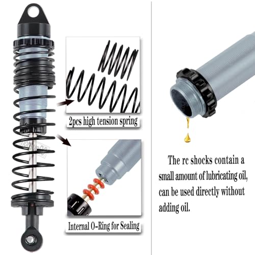 RC for 1/10 Slash 2WD,Slash 2WD VXL Upgrades Parts Shocks&Drive Shaft CVD&Front Rear Suspension A Arms&Caster Block&Steering Blocks&Rear Stub Axle Carriers&Turnbuckles Camber Link,Titanium - color: Titanium(for 1/10)