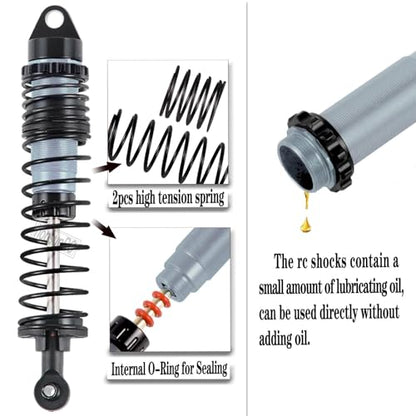 RC for 1/10 Slash 2WD,Slash 2WD VXL Upgrades Parts Shocks&Drive Shaft CVD&Front Rear Suspension A Arms&Caster Block&Steering Blocks&Rear Stub Axle Carriers&Turnbuckles Camber Link,Titanium - color: Titanium(for 1/10)