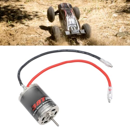 380 Brushed Motor 38 Turn High Torque Power Low Friction Electric 380 Motor Stainless Steel Construction for Traxxas 1/16 Model RC Cars