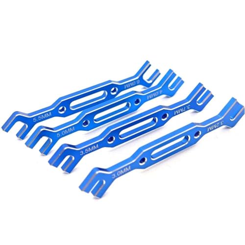 Wrench Turnbuckle Repair Tools Metal for Tuner Header Gap 1/10 RC Car Upgrades Parts Spare Toy Models Accessories - color: Blue