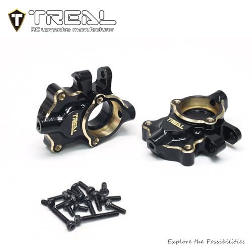 TREAL Brass Front Steering Knuckles Inner Portal Covers Housing 27g/Pair Weights Upgrades for 1/18 Redcat Ascent 18 Crawler
