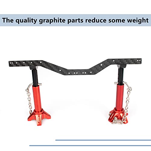 Maleonn 2Pcs RC Carbon Fiber Frame Rails for 1/24 RC Crawler Car SCX24 Chassis Upgrades AXI90081 Accessories Replacement Parts - size: Standard
