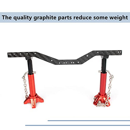 Maleonn 2Pcs RC Carbon Fiber Frame Rails for 1/24 RC Crawler Car SCX24 Chassis Upgrades AXI90081 Accessories Replacement Parts - size: Standard