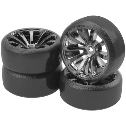 OD62mm Hard Plastic RC Drift Car Tires & Wheel Rims 12mm Hex Tyre & RC 1/10 Drift Tires W/Plastic Wheel Rims 12mm Hex