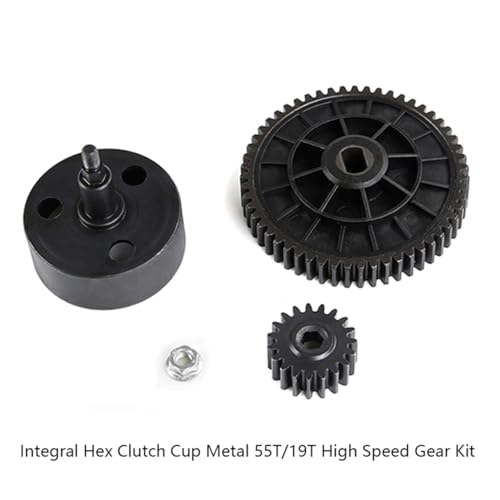 Metal Clutch Bell and High Speed Gear Set 19T 55T | for 1/5 HPI ROFUN ROVAN King Motor BAJA 5B 5T 5SC Rc Car Parts - style: High Speed Gear 55T 19T