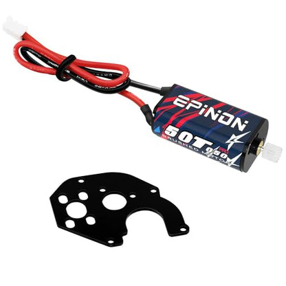 050 50T Brushed Motor with Metal Mount for AXIAL SCX24 Motor Bronco C10 JLU Gladiator Deadbolt B17 1/24 Axial SCX24 Upgrade Parts | For Bronco C10 JLU Gladiator Deadbolt B17 Upgrades - size: 50T