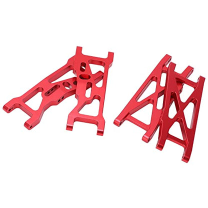Raguso RC Front Rear Arms Aluminium Alloy Anti Deformation RC Swing Arms Metal Front Rear Suspension Arms for LOSI 22S SCT for 1/10 RC Short Course Truck(Red)