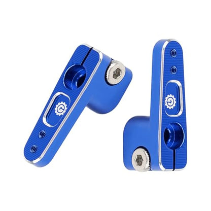 2PCS 15T SCX24 Servo Horn for EMAX ES08MA Suitable for Axial SCX24 AX24 90081 Etc 1/24 RC Crawler Car Upgrades (Blue) - color: Blue