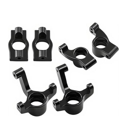 Front Steering Knuckles, Caster Blocks C Hubs and Rear Hubs Meta Aluminum for Losi Micro b Losi Micro t Upgrades Parts 1/24 1/28 Accessories Rc Car 2WD Buggy RTR LOS00007 Replacement (Red) - color: Red