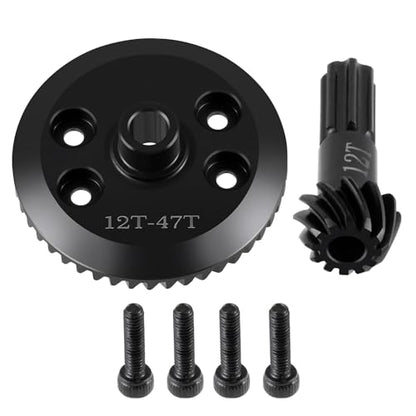 Steel Front&Rear Diff Gears for Tra-xxas Mini Maxx/Slash/XRT VXL 3S | Monster Truck 1:16 Upgrades RC Spiral Cut Differential Gear Sets - style: Front & Rear Diff Gear Set