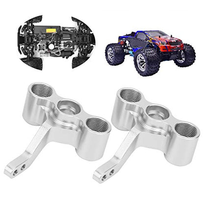 Bnineteenteam 1/10 RC Car Aluminum Alloy Front Knuckle, Front Steering Knuckle 122011(02165) Fit for HSP 1/10 RC Car 94122 94188 (Silver - color: Silver