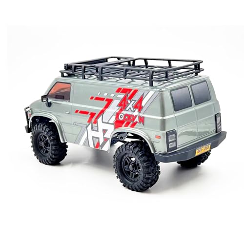 HOBBYPLUS CR18P EVO 2 RockVan RC Crawler - 1/18 Scale Mini RC Crawler with Two-Speed Transmission, All-Metal Gears, Evolved EVO Platform, Ready-to-Run, Distinctive Styling
