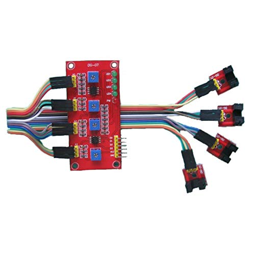 Taidacent 4-Way Speed Detection Sensor Pulse Counter Module Motor Test High Speed Slot Optocoupler Electronic Speed Sensor
