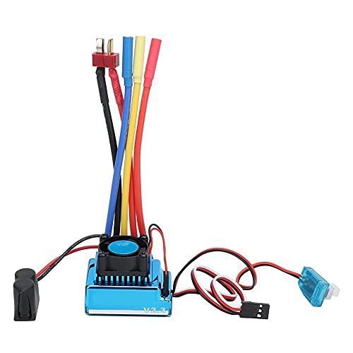 Brushless ESC, Water Proof Dustproof RC Car Speed Controller with Program Card Interface for 1/10 1/14 /16 Scale Remote Control Vehicles (45A)