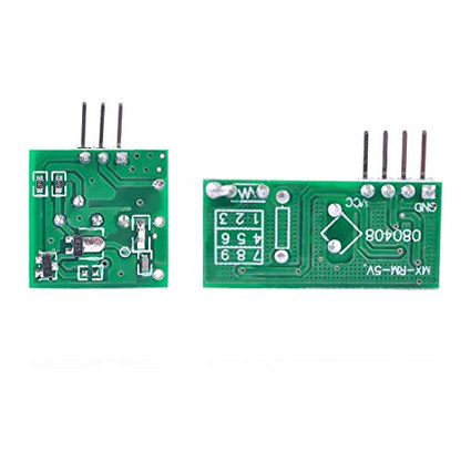 HiLetgo 5 Sets 433M Transmitter + Receiver Kit High Frequency Super Regenerative Transceiver Module for Burglar Alarm
