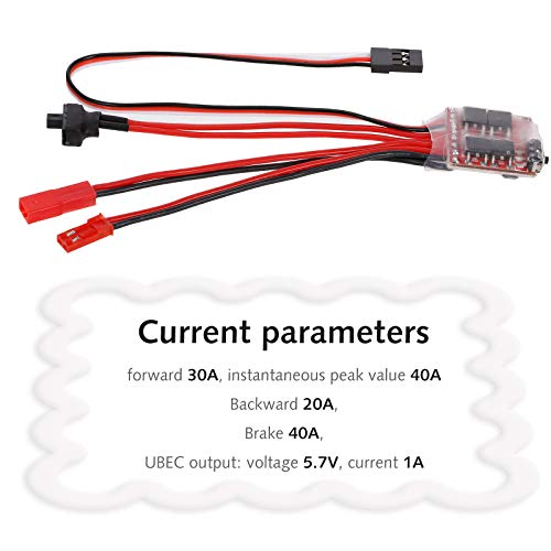 GoolRC 2PCS 30A ESC Brushed Electric Speed Controller Forward Reverse Brake Dual Way ESC for 130 180 260 Motor 1/16 1/18 1/24 Car Boat Tank