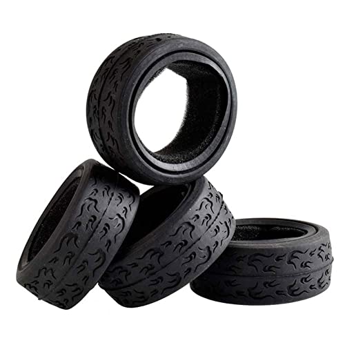 RC 1:10 On-Road Racing Car Rubber Tires Sponge Inside for HSP HPI 4PCS (K) - style: K