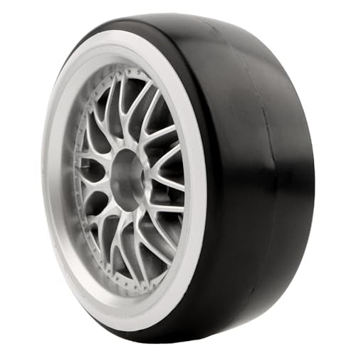 4PCS 1/10 Scale Hard Plastic RC Drift Tires - 12mm Hex Hub On-Road Touring Racing Wheels Compatible with Traxxas 4 Tec 2.0 Tamiya TT01 XV01 Kyosho WR8 Sakura WLtoys HPI Touring Racing Car