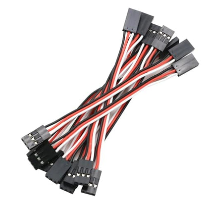 30Pcs Servo Extension Cable 100-500mm Male to Female for JR Futaba RC Receiver | 30pcs servo extension wire set, 100-500mm lengths, male to female JR plug, for RC car plane helicopter(200MM) - color: 200mm