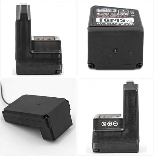 Flysky FGr4S V2 Receiver, 4CH AFHDS 3 Receiver for Flysky FS-NB4/PL18 RC | AFHDS 3 Protocol, Single Antenna, PWM/PPM/I‑Bus Outputs, Two‑way Transmission, Fast Binding for Car & Boat